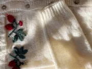 Konges Sløjd Minia Vestje Bright White wolmix borduursel
