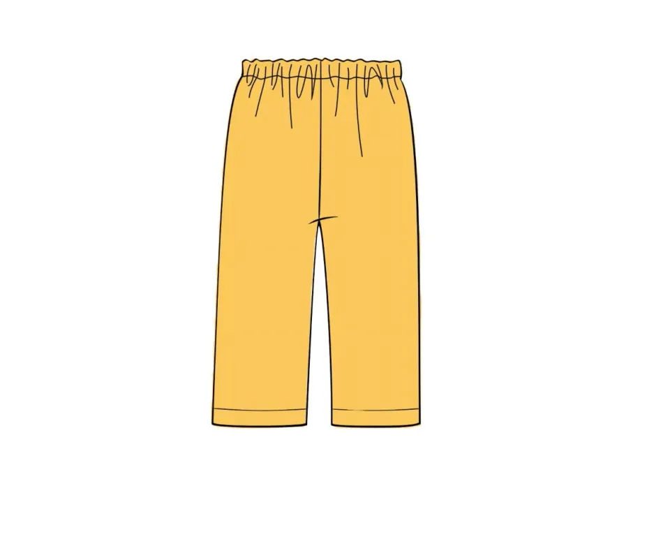 Busy Bee Smocks Boys Gold babybroek tricot 3M goud