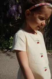 Konges Sløjd Evia Cherry Jurk cloud cream biokatoen