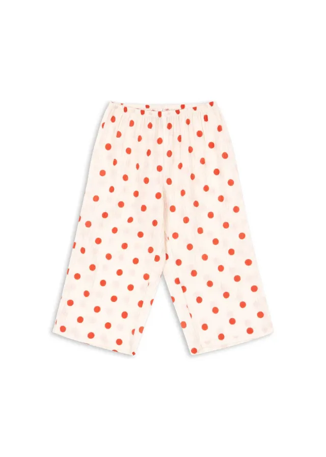 Konges Sløjd Vivo broek red dot - biokatoenen babybroek
