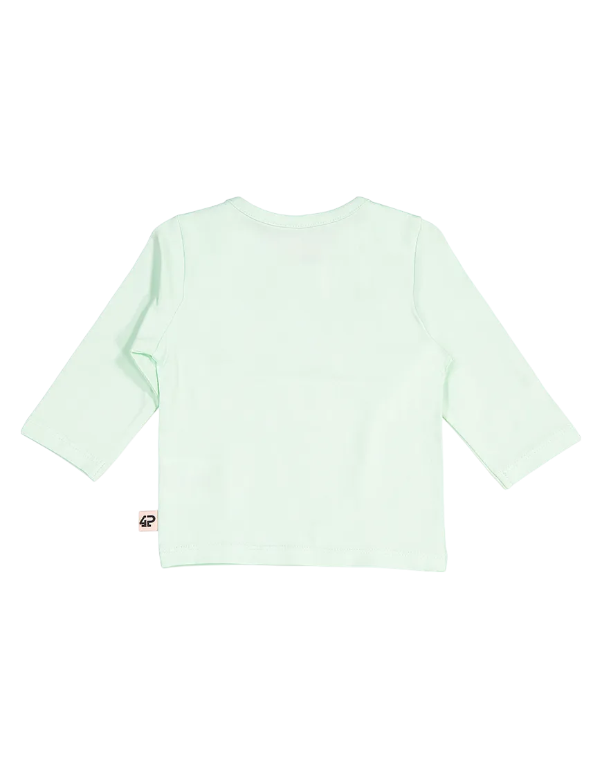 4PRESIDENT Quinn Mint shirt baby lange mouwen katoen