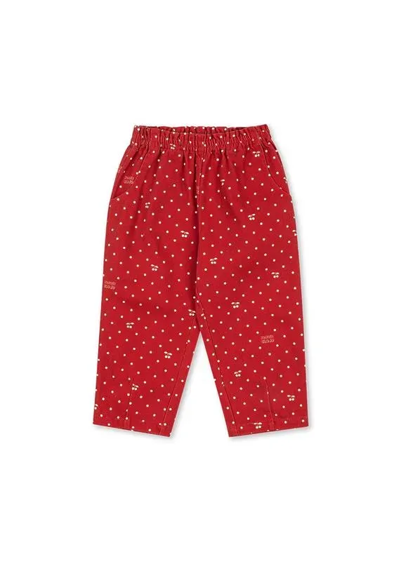 Konges Sløjd Magot Broek cherry dot derby biologisch denim