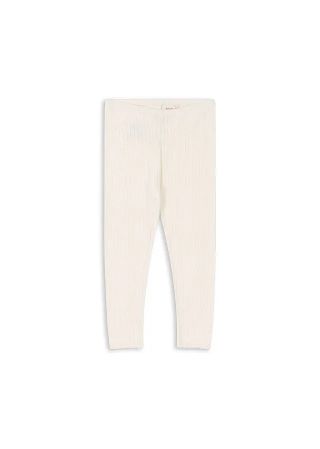 Konges Sløjd Minnie legging antique white biokatoen