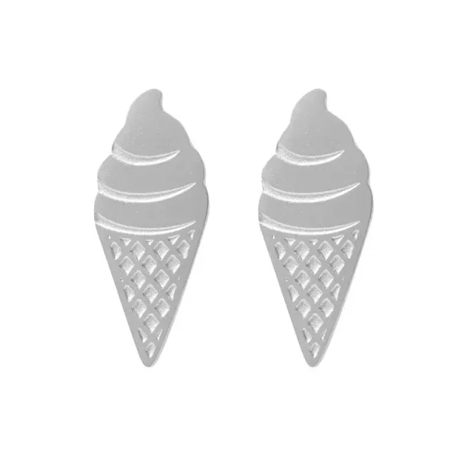 SODA FASHION Icecream oorbel zilver ijsje