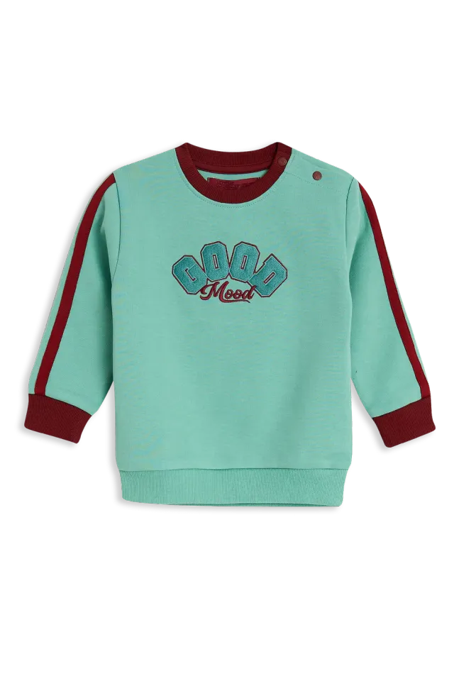 4President Kinley Light Blue sweater blauw print