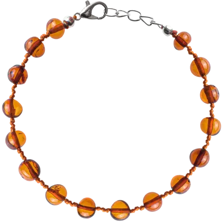 Louloúdi Amber damesarmband barnsteen verstelbaar