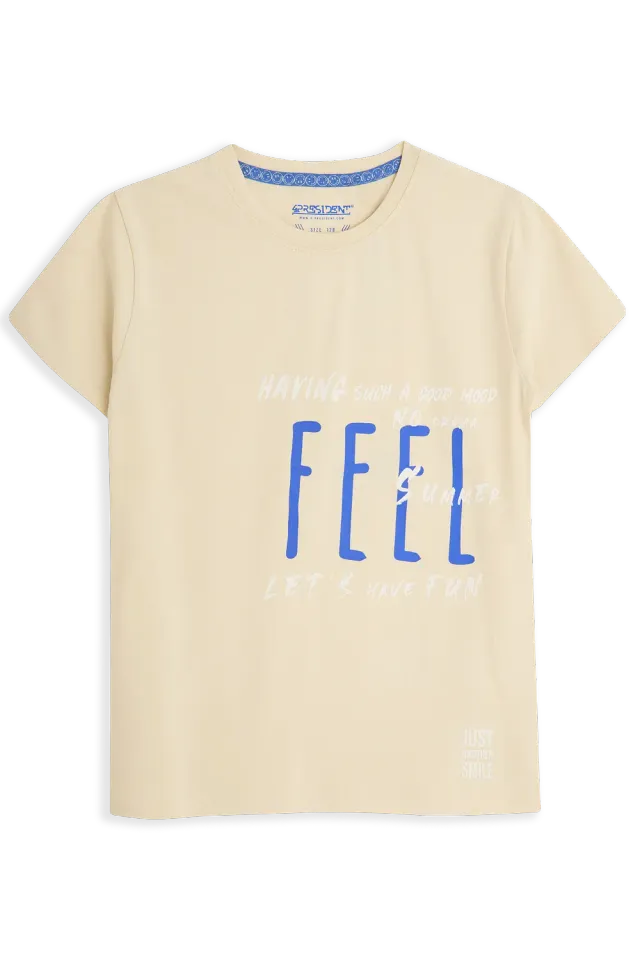 4President Peter T-shirt zand feel summer jongens