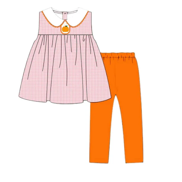 Busy Bee Smocks Hattie Pumpkins leggingset 2T meisjes