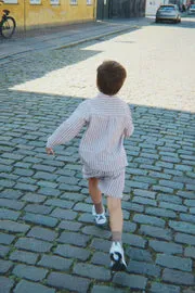 Konges Sløjd Ely shorts Red Stripe mousseline bio