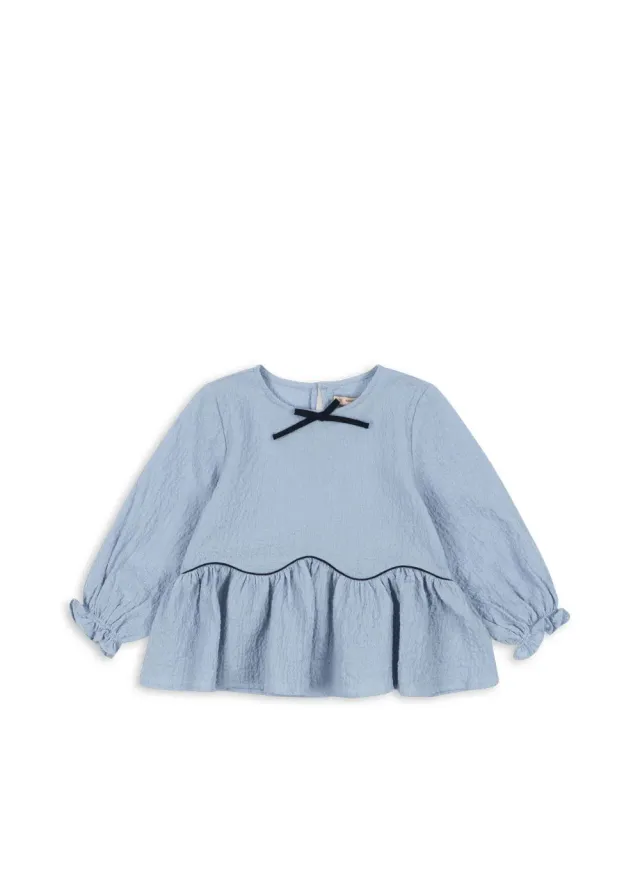 Konges Sløjd Ava shirt blue fog biokatoen