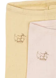 Konges Sløjd Perla broek 2-pack banana creole pink stretch