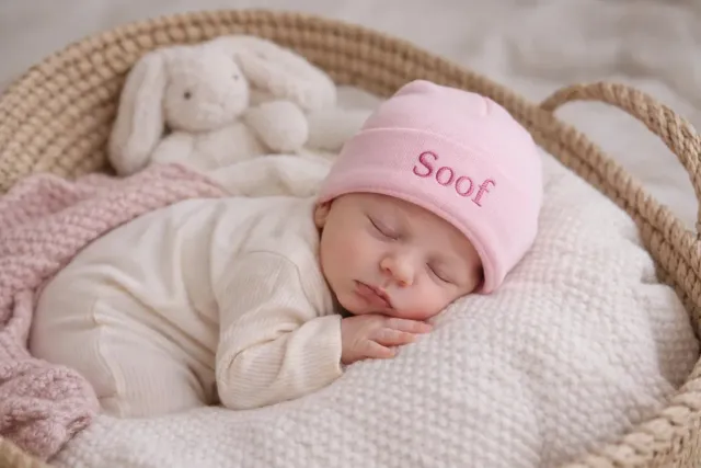 SODA FASHION Newborn muts roze zacht biokatoen
