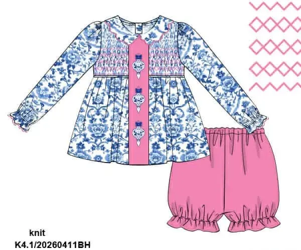 Busy Bee Smocks Chinoiserie Ornaments bubble set kerst