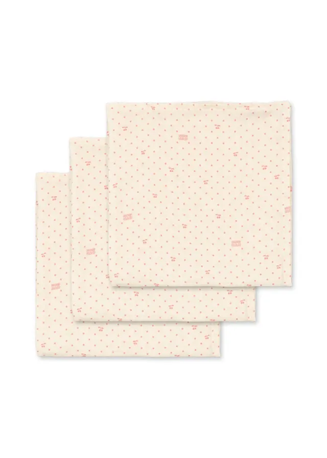 Konges Sløjd Hydrofiele Doek spuugdoek cherry dot 3-pack