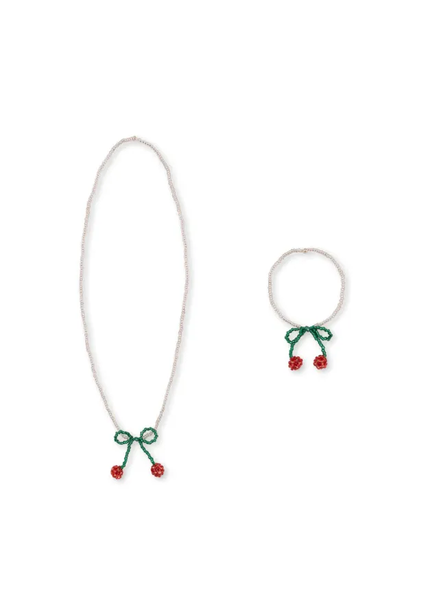 Konges Sløjd Pearly Sieradenset Cherry strikketting