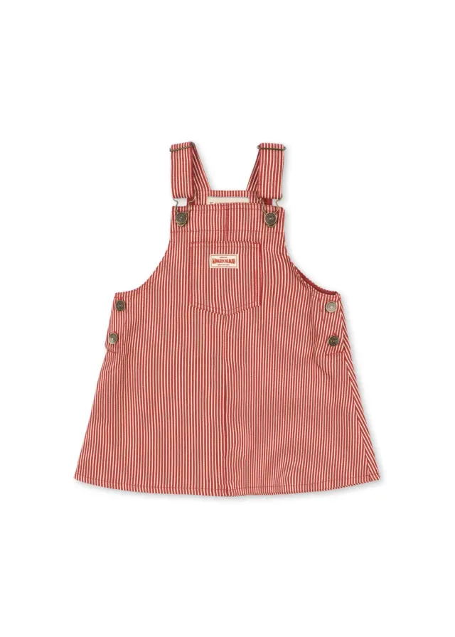 Konges Sløjd Luc spencerjurk milk rouge stripe biokatoen