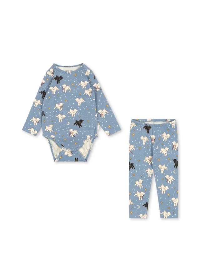 Konges Sløjd Basic Sheepy romper broek set biokatoen