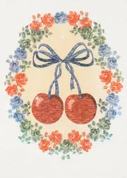 Konges Sløjd Era T-shirt cherry bow linnenmix