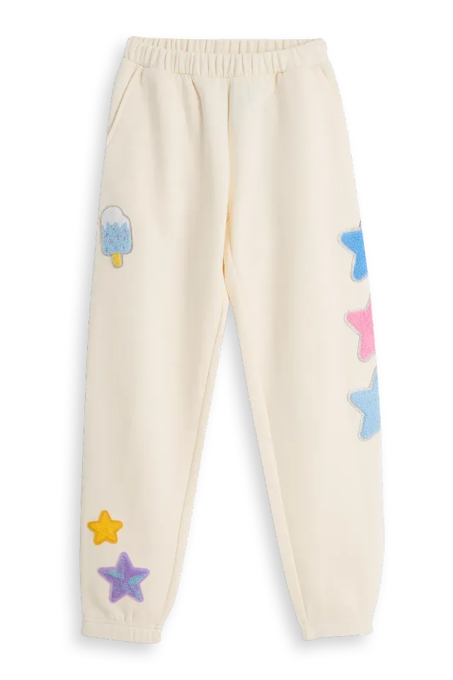 4PRESIDENT Freda Joggingbroek cream met patches