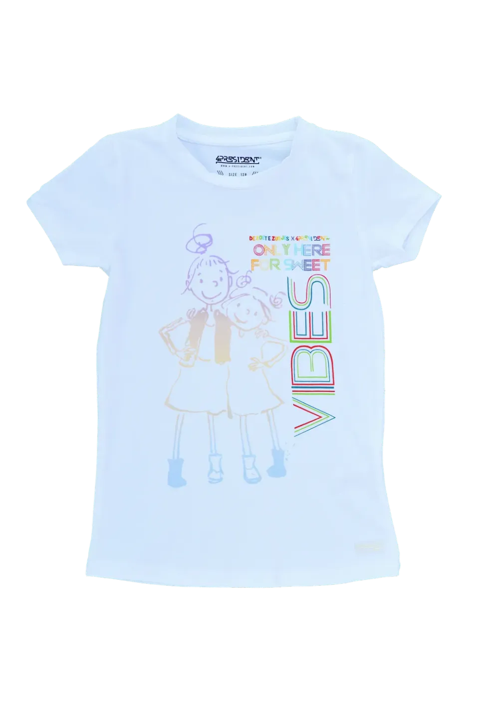 4President Janna T-shirt white katoen meisjes