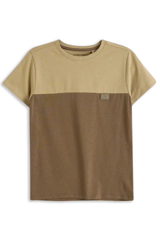 4PRESIDENT Bart Twill T-shirt jongens kleurvlakken