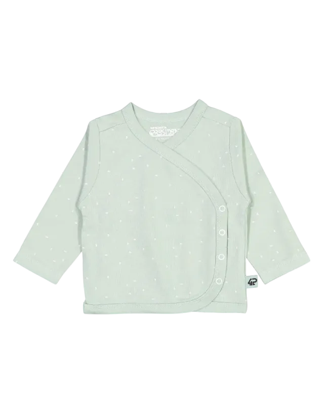 4PRESIDENT Hayden longsleeve grijs mint baby katoen