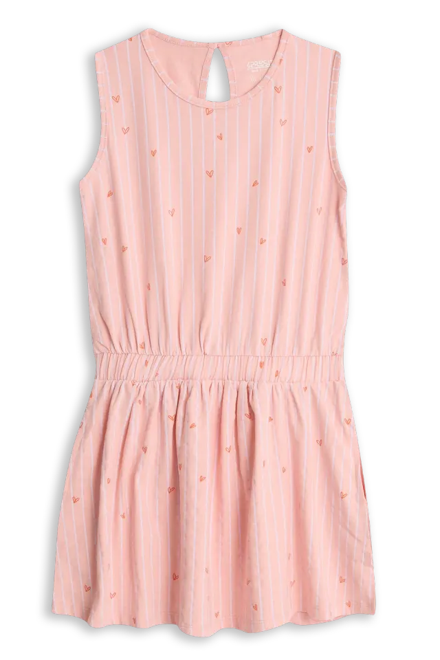 4PRESIDENT Bianca Powder Pink jurk meisjes gestreept
