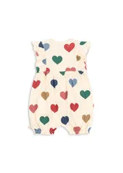 Konges Sløjd Chleo Ruche romper bon coeur coloré bio