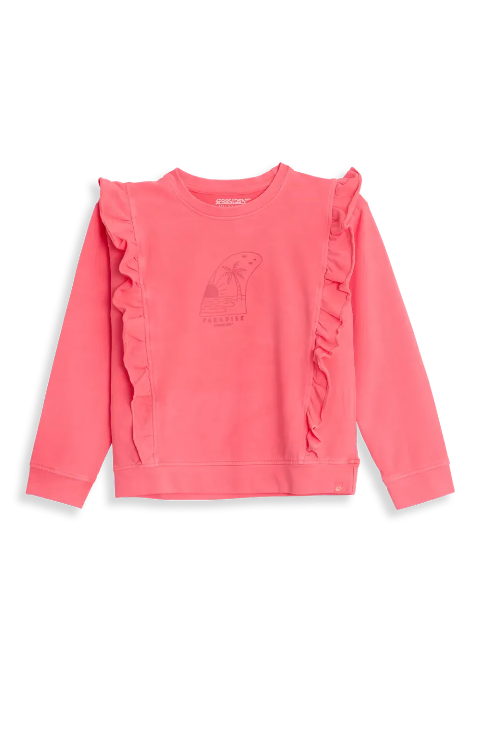 4PRESIDENT Roos sweater meisjes rood fluor katoen