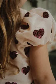Konges Sløjd Heartlily Jurk Amour Plum Pailletten Tule