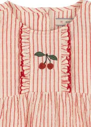 Konges Sløjd Ellie Ruche romper amour stripe biokatoen