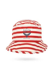 Konges Sløjd Asnou bucket hat stripe rouge UPF 50+