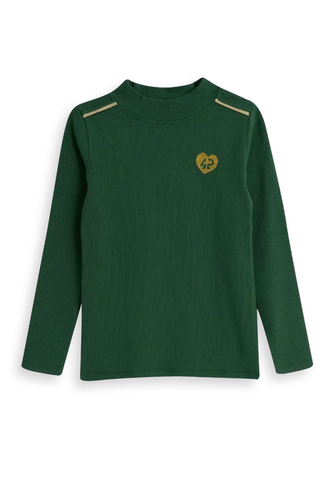 4President Amy Green longsleeve meisjes geribd katoen