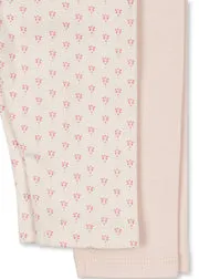 Konges Sløjd Bello leggings punto rosa 2-pack biokatoen