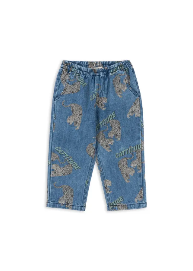 Konges Sløjd Magot broek cattitude denim biokatoen