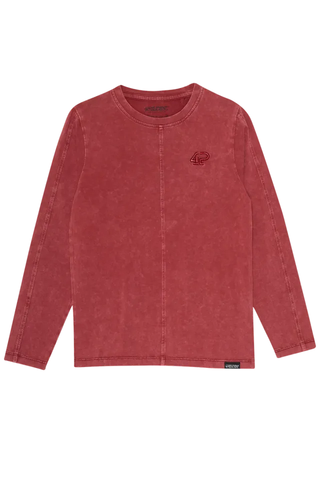 4President Noud Longsleeve jongens rood katoen graphic
