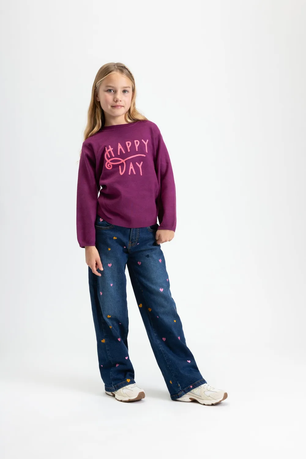 4President Kaicy Blue trui meisjes blauw katoen