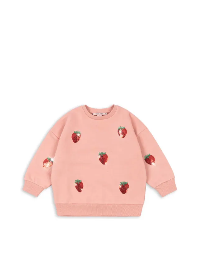 Konges Sløjd Lou sweater mellow rose met pailletten