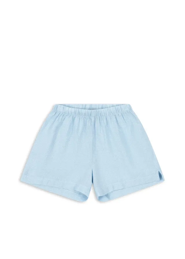 Konges Sløjd Fran korte broek blue check biokatoen