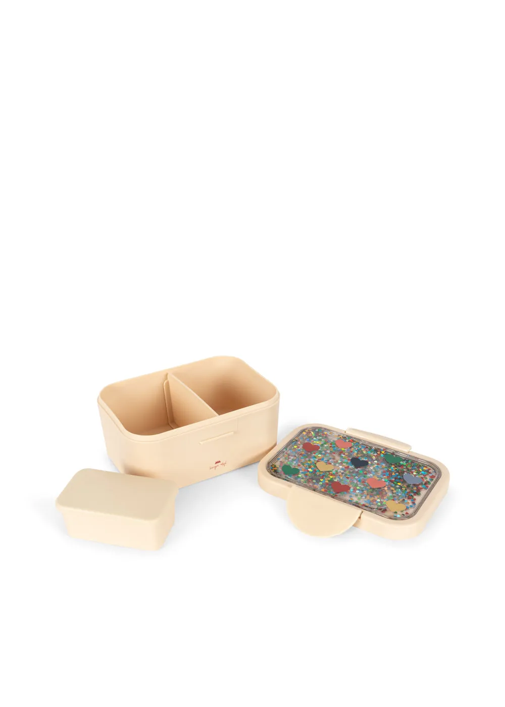 Konges Sløjd Glitter Lunchbox bon coeur coloré met vakje