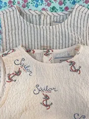 Konges Sløjd Elliot romper stripe bluie biokatoen