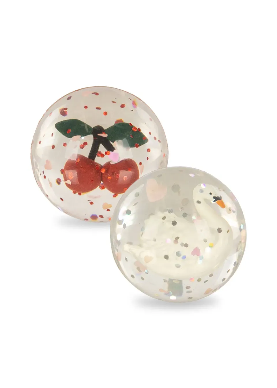 Konges Sløjd Stuiterbal cherry swan met glitter 3D figuur