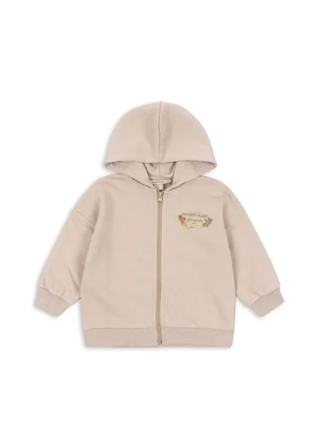 Konges Sløjd Lou hoodie french oak biokatoen met rits