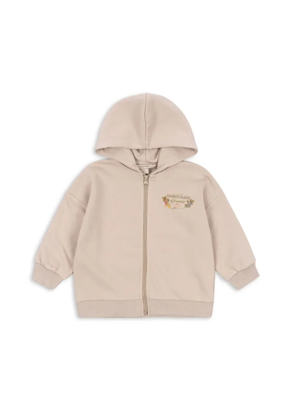 Konges Sløjd Lou hoodie french oak biokatoen met rits