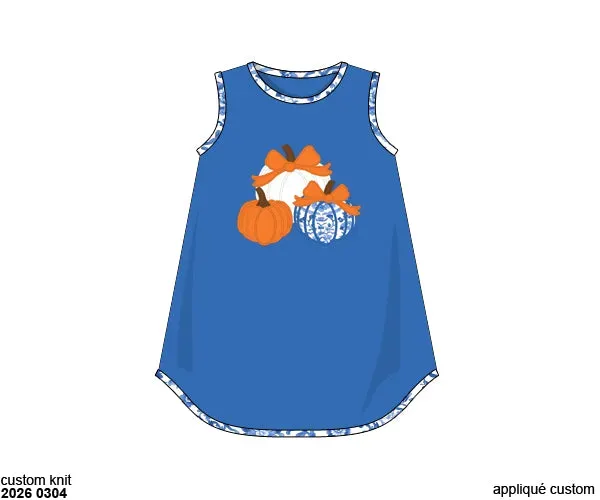 Busy Bee Smocks Chinoiserie Pumpkins speeljurk oranje