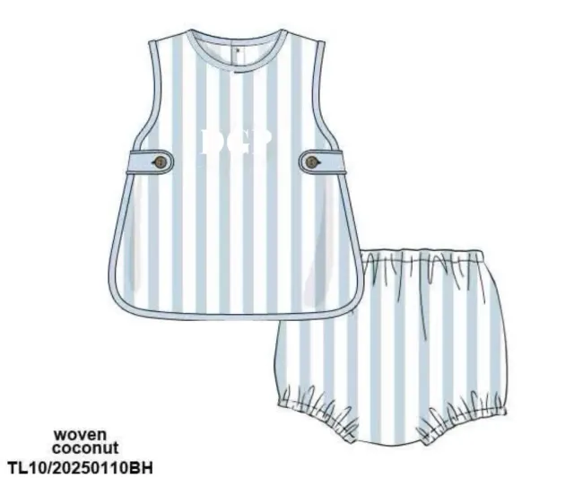 Busy Bee Smocks Wellington luierpak jongens geweven schort DGP
