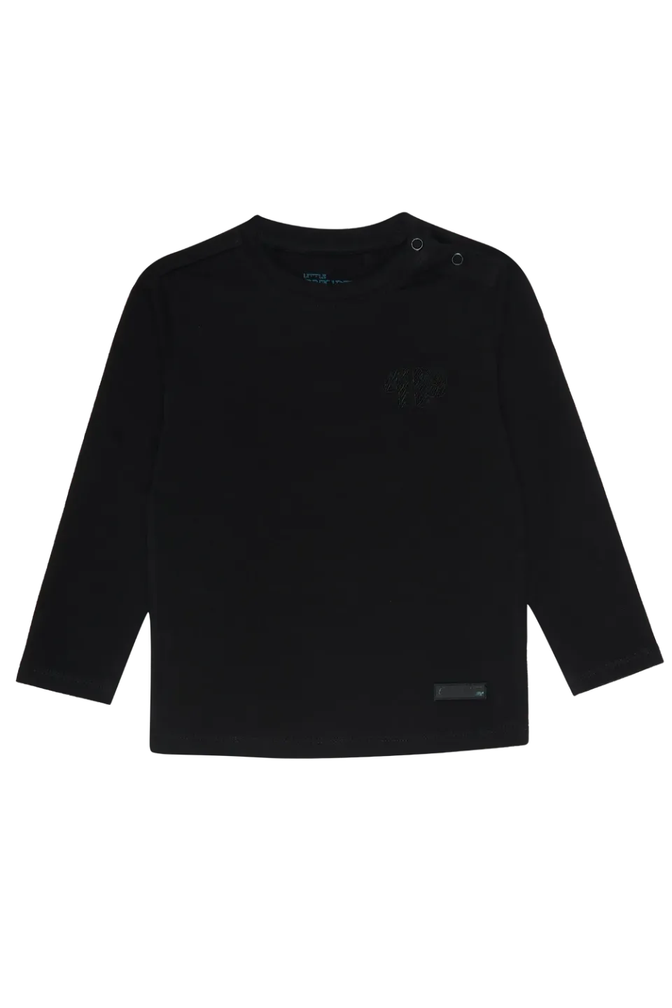 4President Boris Black longsleeve jongens zwart borduursel