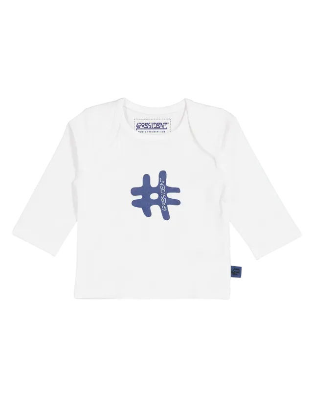 4President Quinn longsleeve White baby katoen