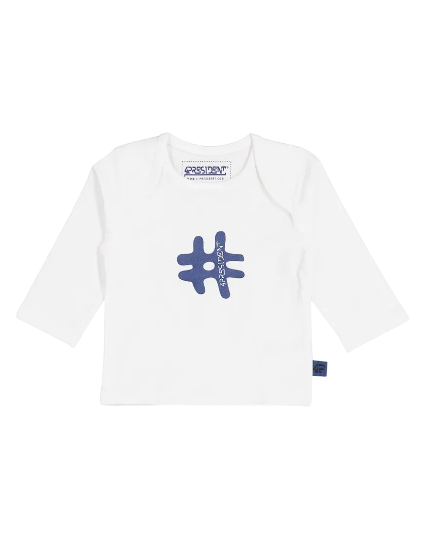 4President Quinn longsleeve White baby katoen
