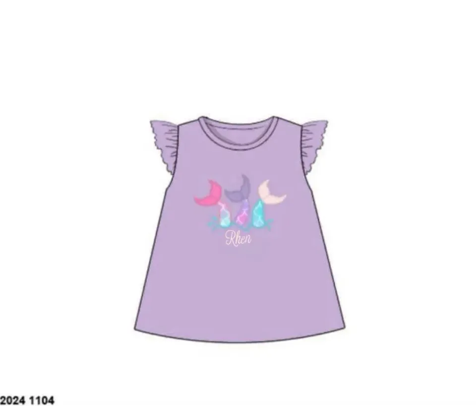 Busy Bee Smocks For the Girls Mermaid Tails meisjesshirt 4T Rhen